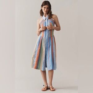 ❤️‍🔥Firm Price❤️‍🔥 MAEVE Collared Halter Shirt Dress